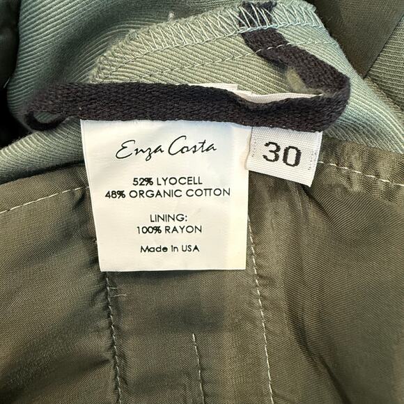 Enza Costa Cargo Trousers Sage Green Utility Pants Size M Waist 30 NWOT - Picture 8 of 9